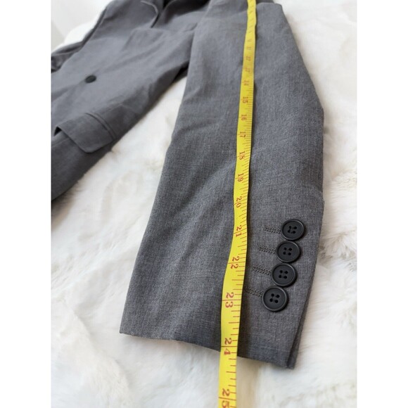 HM Slim Fit Blazer Mens 38R Gray  Elbow Patches Two Button - Picture 4 of 12